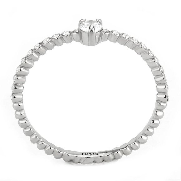 Women's Minimalist Bubble Promise Ring - Picture 4 of 5